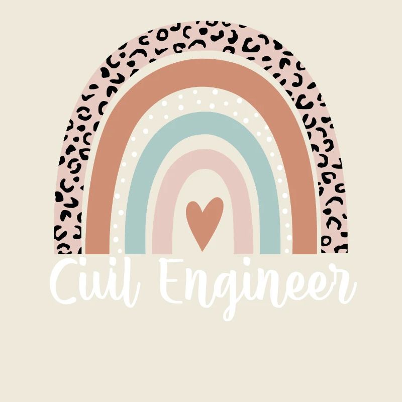 Civil Engineer Rainbow Leopard Funny Civil