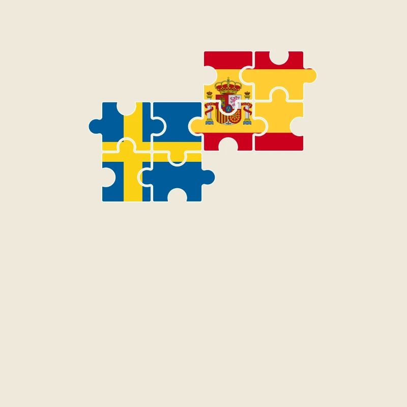Suède Espagne Drapeau Espagnol Suédois
