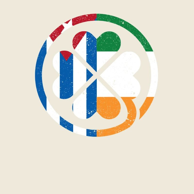 Drapeau cubain irlandais Irlande Cuba trèfle