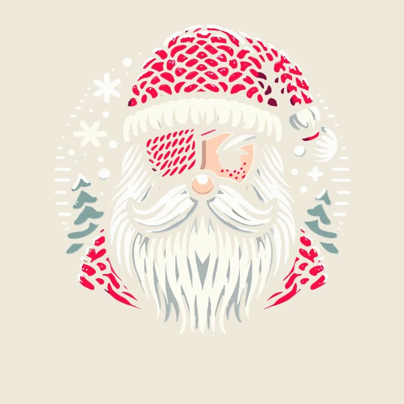 Père Noël tricot patron avec cache-œil