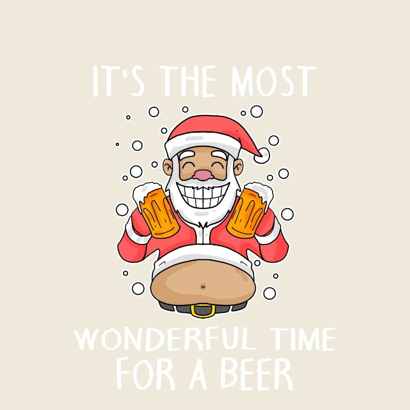 Weihnachtsmann Weihnachten Bier Spruch lustig