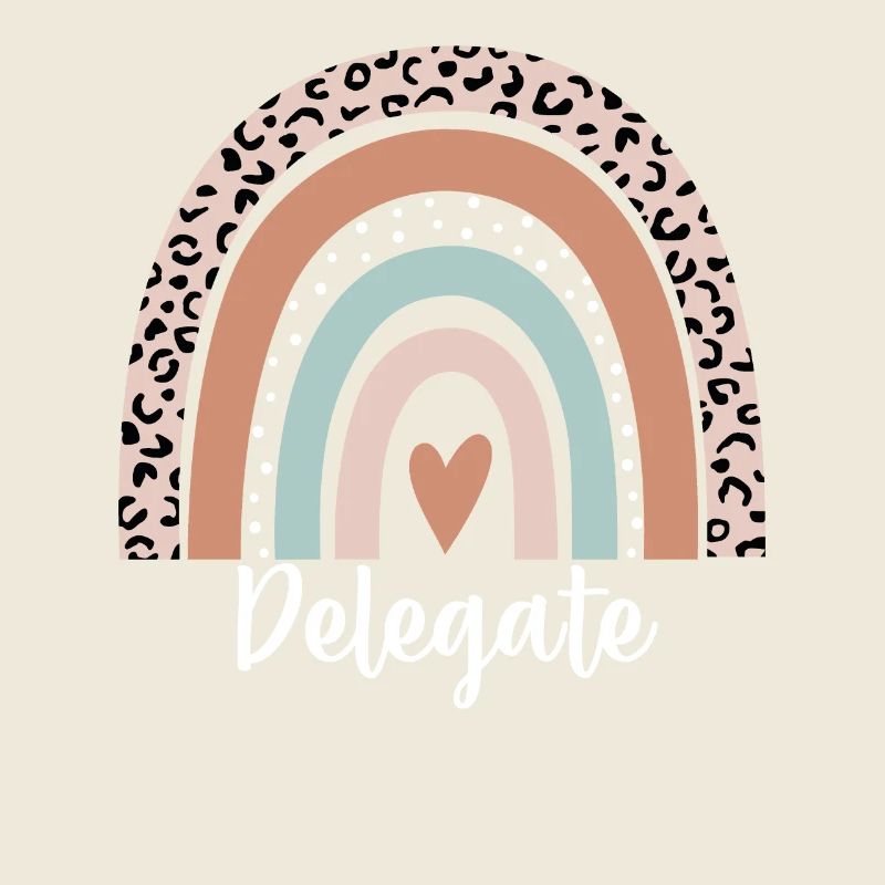 Delegate Rainbow Leopard Funny Delegate
