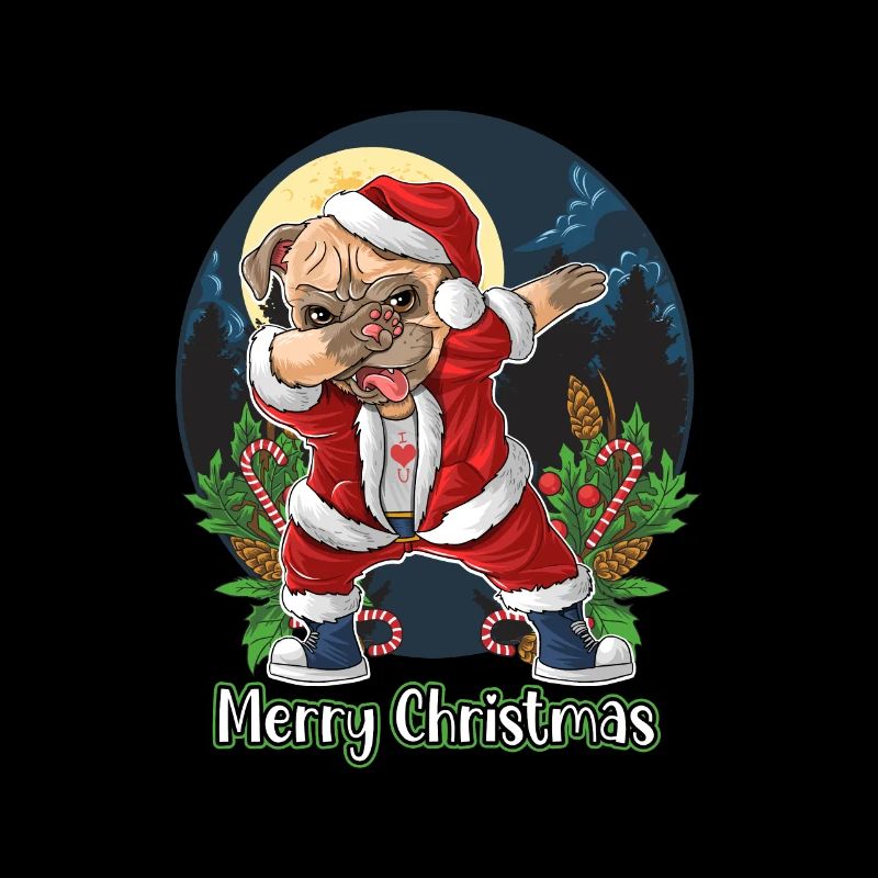 Merry Christmas Dabbing Dog