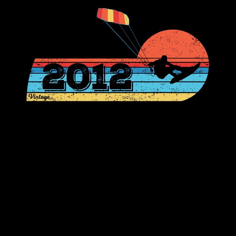 Kitesurfing Birthday Vintage 2012 Born