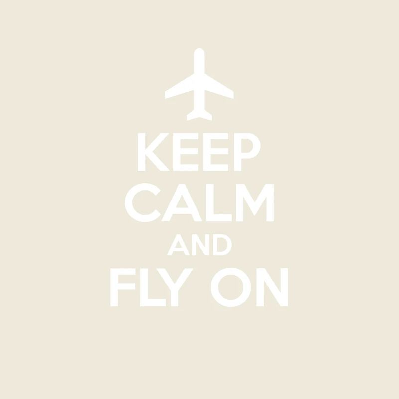 Keep Calm And Fly On Airplane T-Shirt - Funny