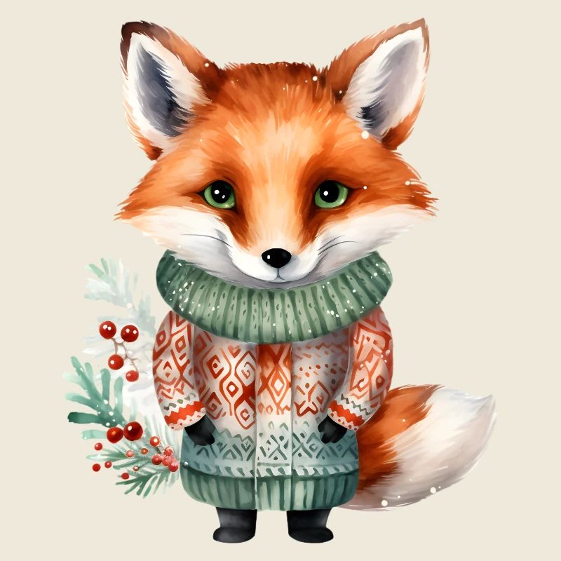 Renard d’hiver en pull