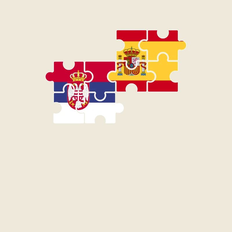 Serbie Espagne drapeau Espagnols Serbe