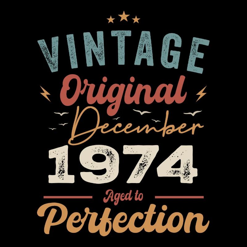 Vintage Geburtstag - Dezember 1974 - Geschenkidee