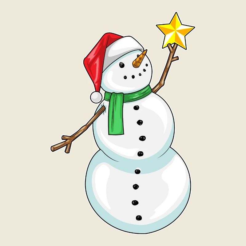 Snowman Christmas Star