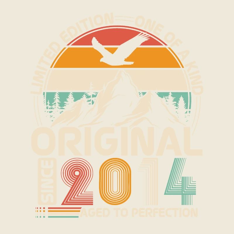 Original 2014 Vintage Retro Anniversary