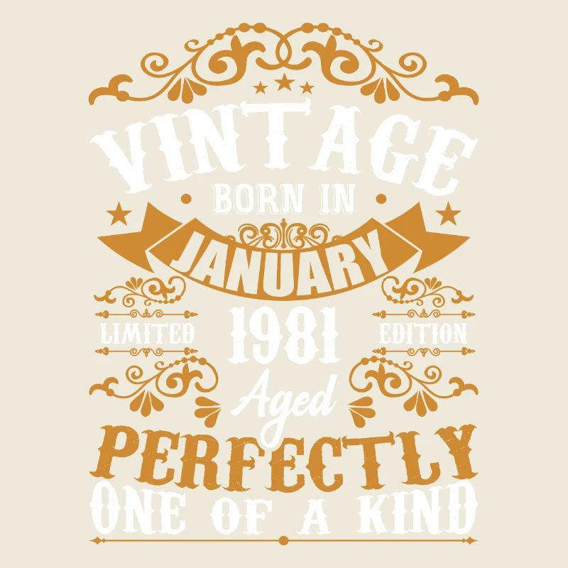 Januar 1981 Vintage Retro Geburtstagsgeschenk