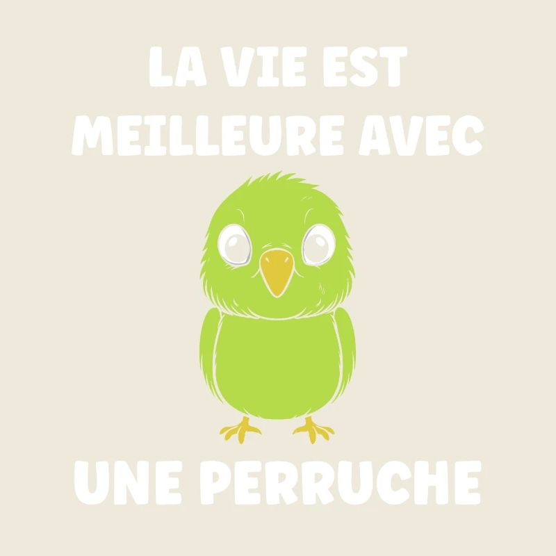 Oiseaux perruches humour petite perruche