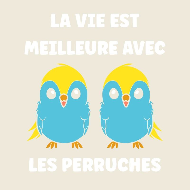 Oiseaux perruches humour petite perruche