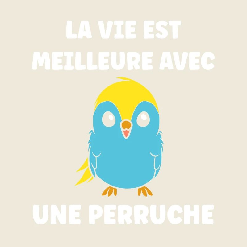 Oiseaux perruches humour petite perruche