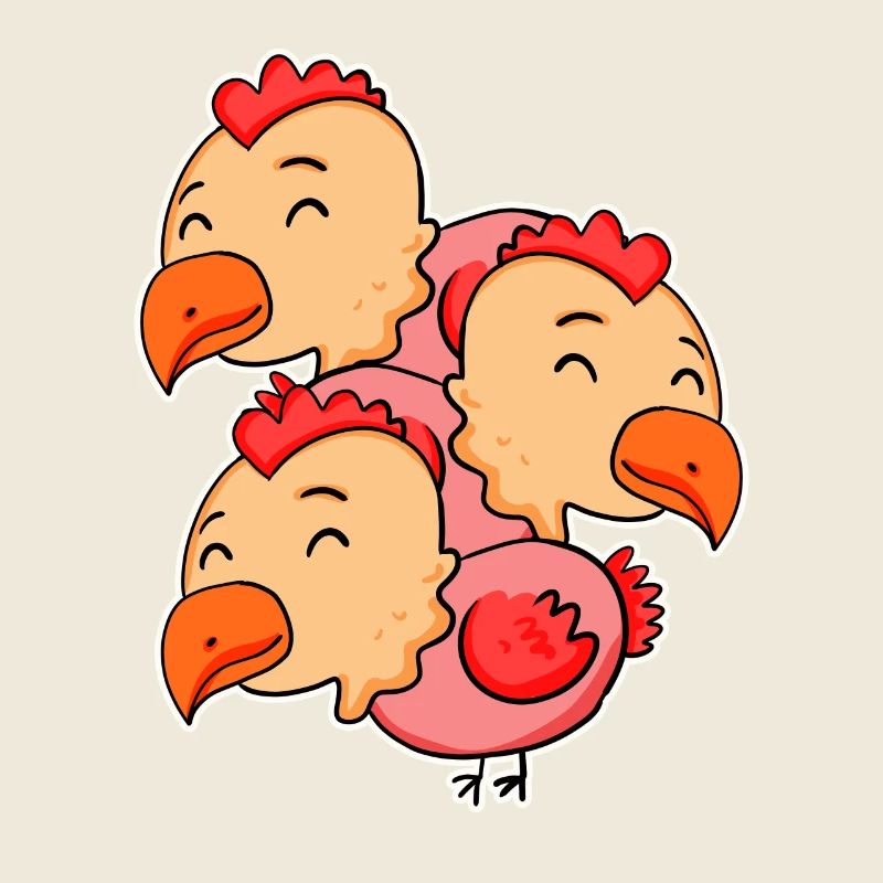 Poulets mignons - Motif de poulet