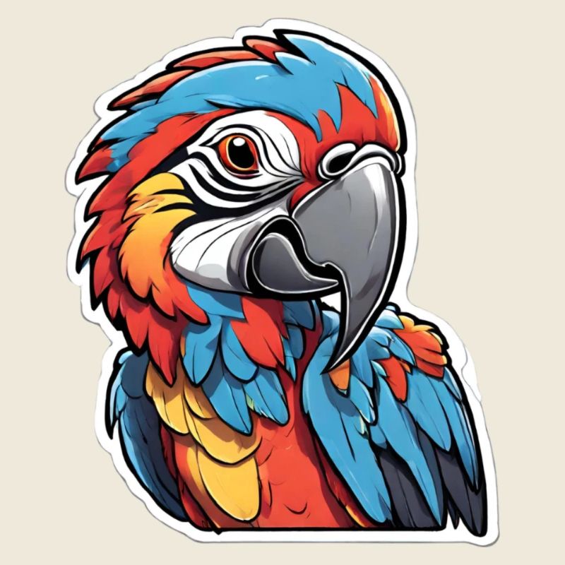 Farbenprächtiger Papagei