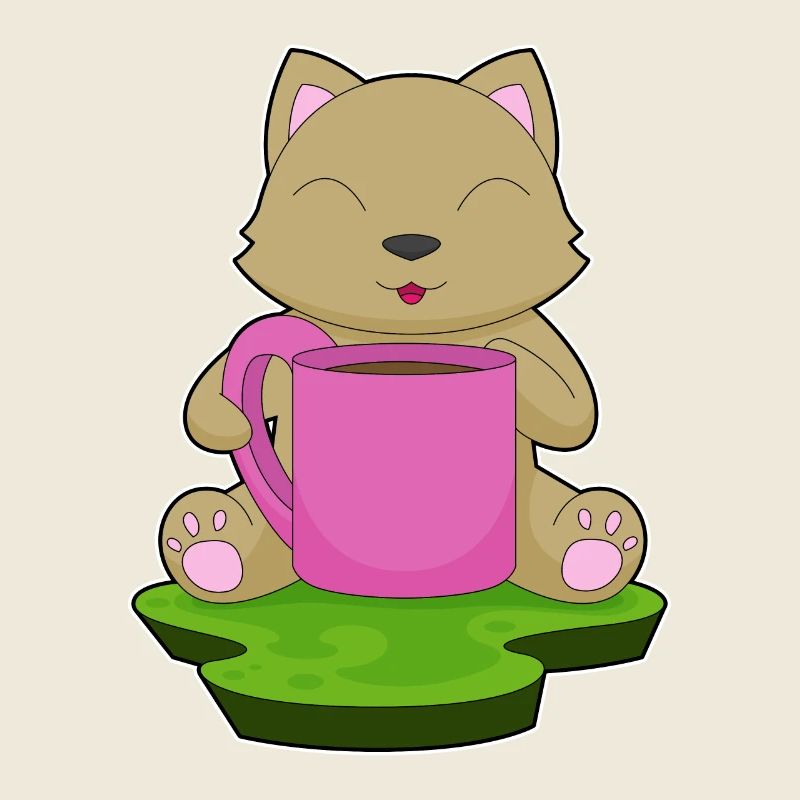 Katze Kaffee Becher