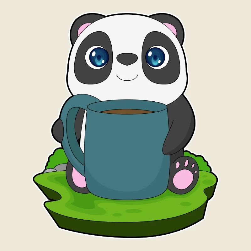 Panda Kaffee Becher
