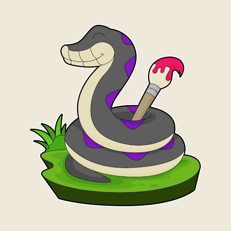 Snake Painter Brush Paint