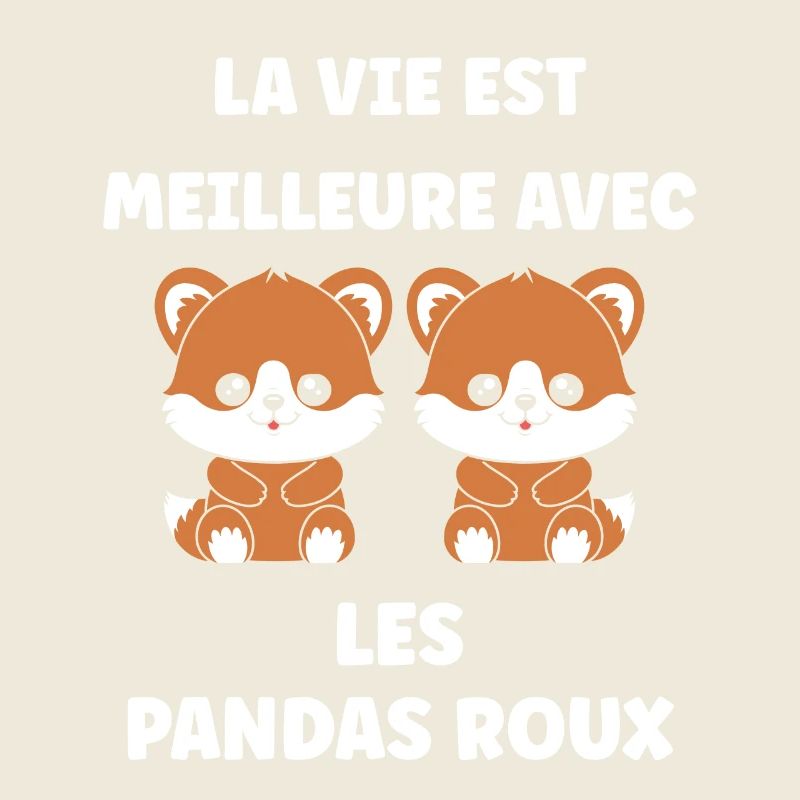 Renard amour Petit panda roux