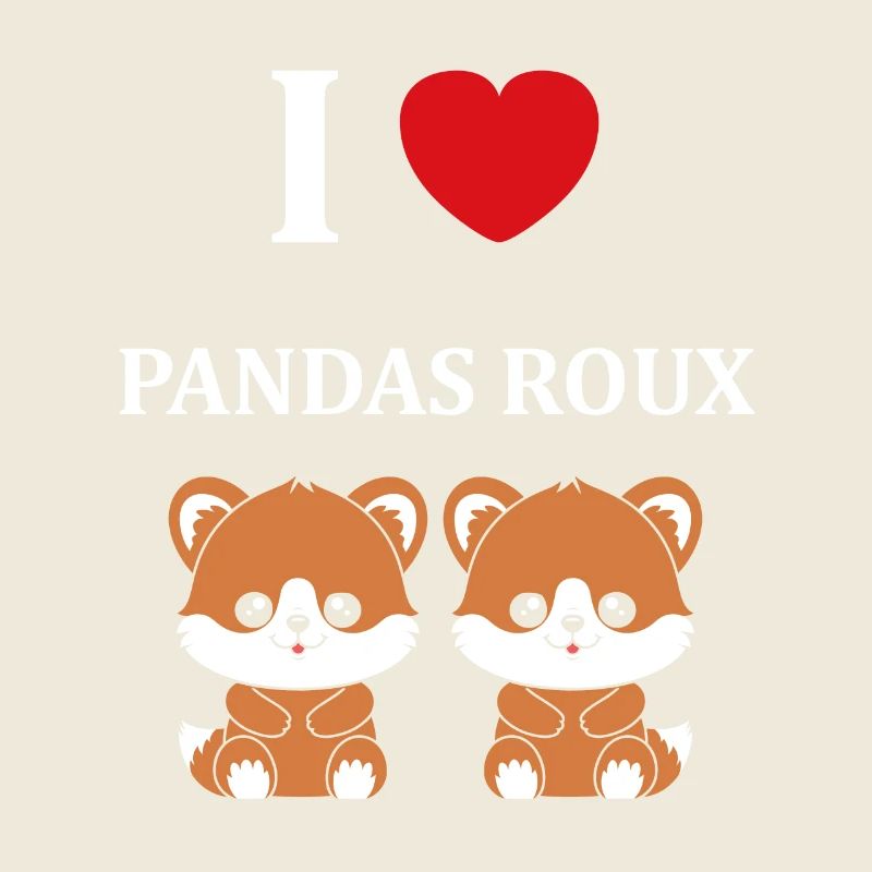 Renard amour Petit panda roux