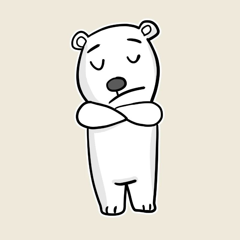 Polar bear is annoyed