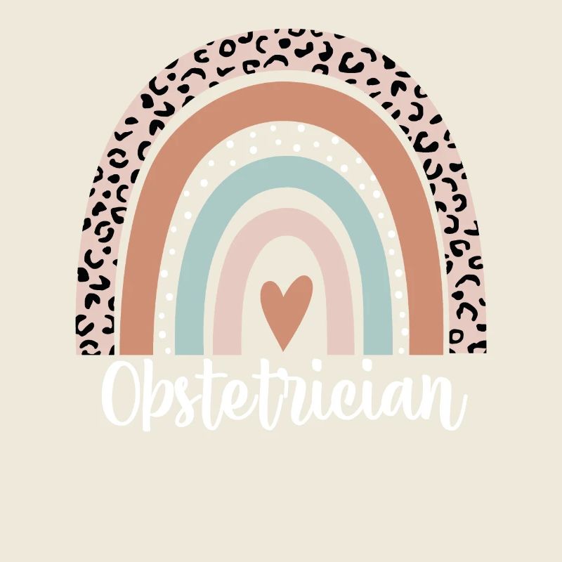 Obstetrician Rainbow Leopard Funny Obstetrician