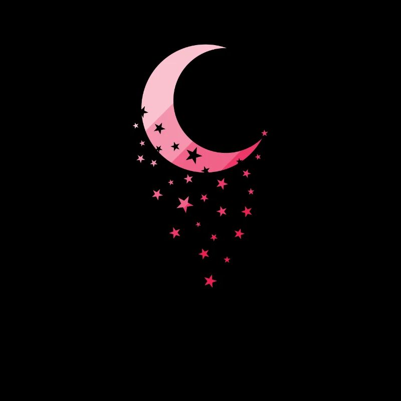 Moon with asterisk night sky