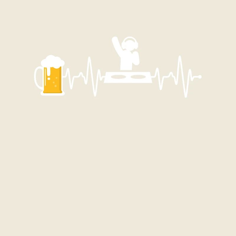 Beer and DJ Techno Heartbeat
