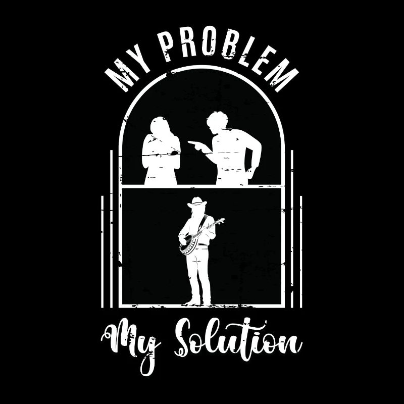 Banjo Player My Problem My Solution Pictogram Mom