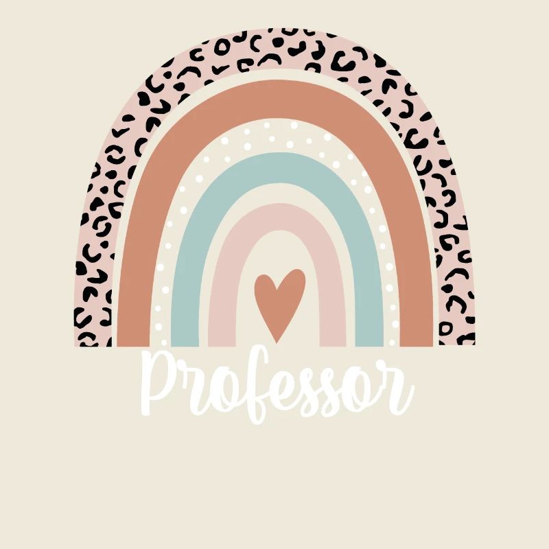 Professor Rainbow Leopard Funny Professor