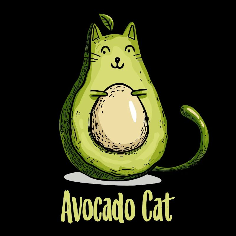 Avocat chat chats cadeau végétarien
