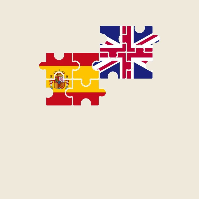 Spanien UK Flagge Britisch Spanisch