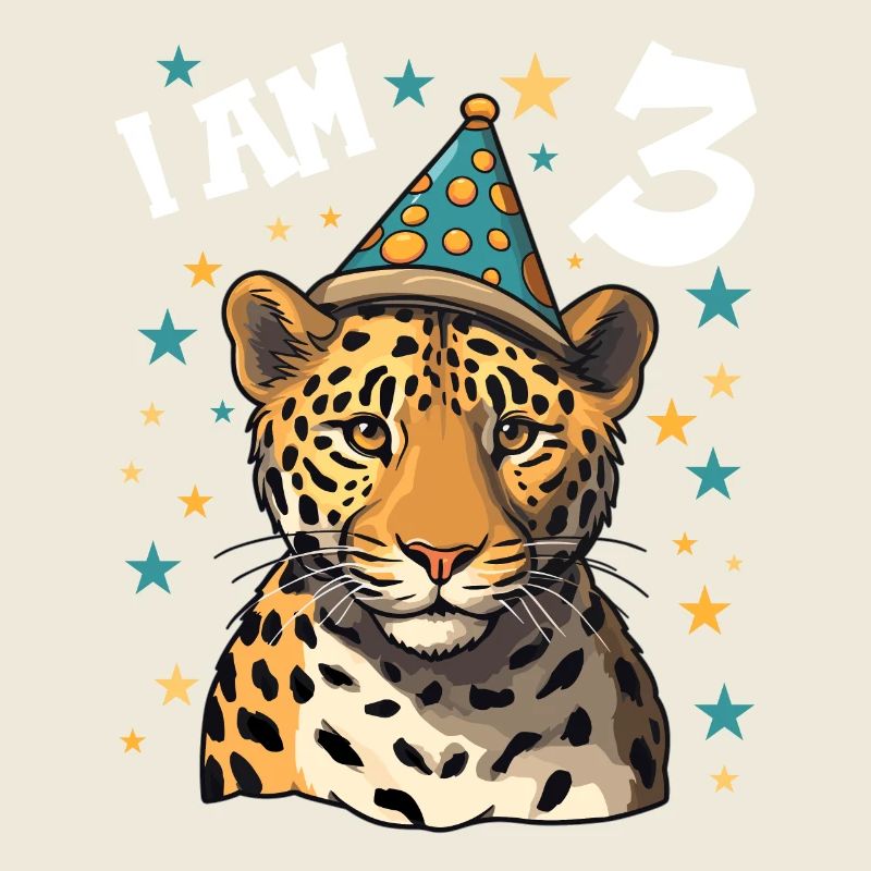 Ich bin 3 Jahre alt Leoparde Leopard 3. Geburtstag