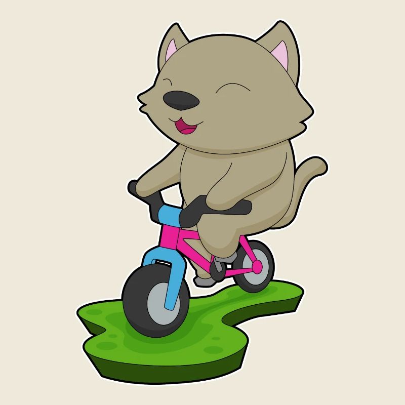 Katze Fahrrad