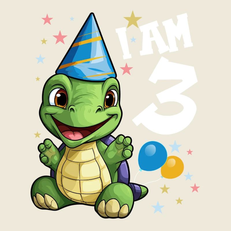 Ich bin 3 Schildkröten Schildkröte 3. Geburtstag