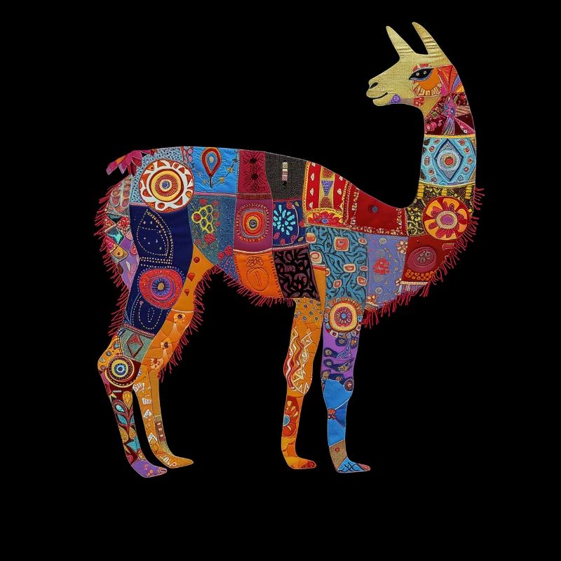 Lama Alpaka Vintage Peru Geschenk