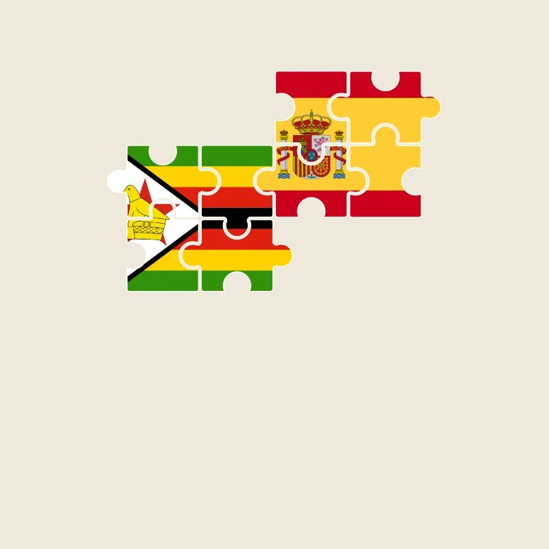 Zimbabwe Espagne Drapeau Espagnol Zimbabwéen