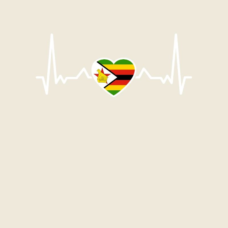 Zimbabwe Heartbeat Drapeau zimbabwéen Zimbabwéen