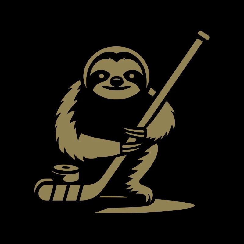 Faultier Eishockey Silhouette