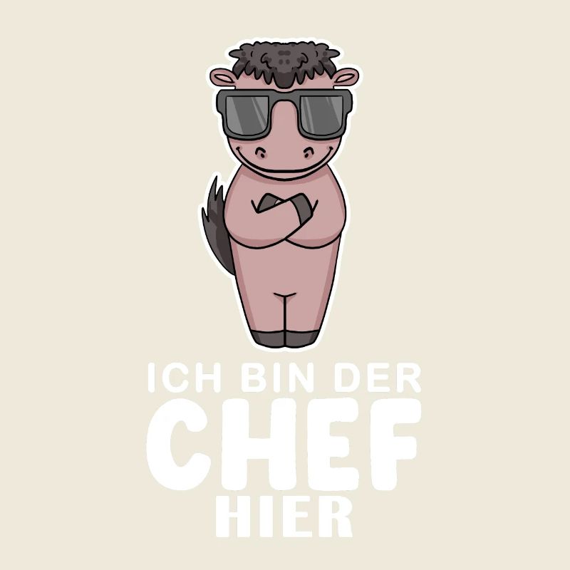 Chef Spruch Anführer Pferd Motiv