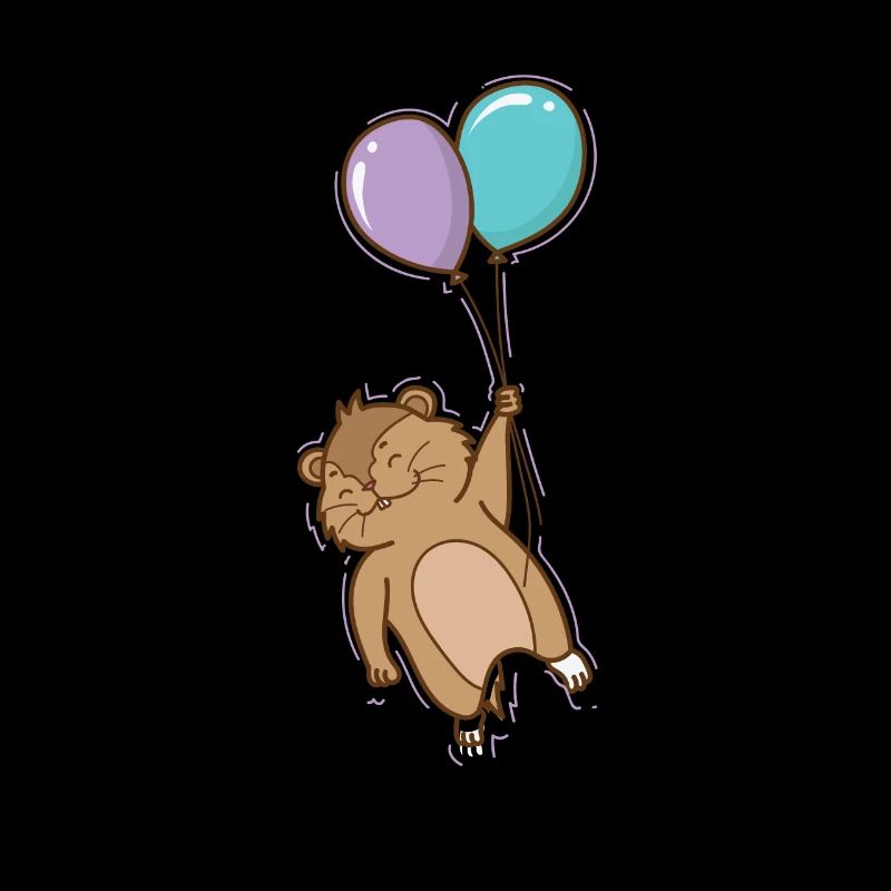 Lemming avec des ballons rongeur