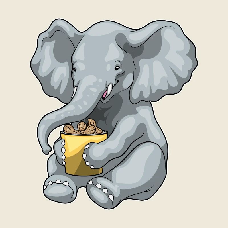 Elefant Erdnüsse