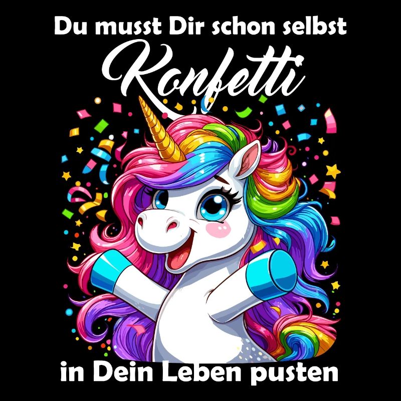 Licorne Carnaval Confettis Fun Optimisme Drôle