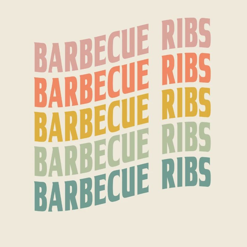 Barbecue Rippchen Schrift