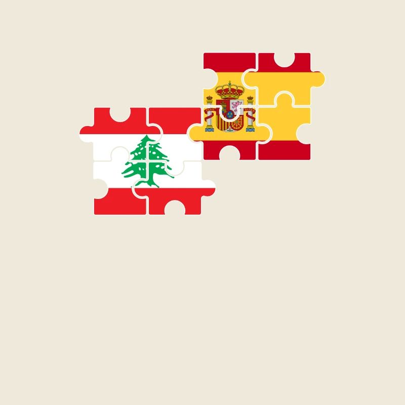 Libanon Spanien Flagge Spanisch Libanese