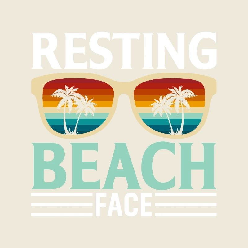 Visage de plage reposé