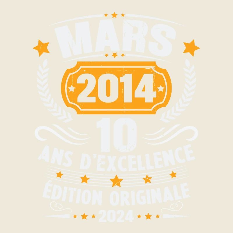 Vintage Mars 2014 Cadeau D'anniversaire 10 Ans