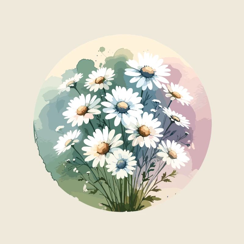 Gänseblümchen gezeichnet