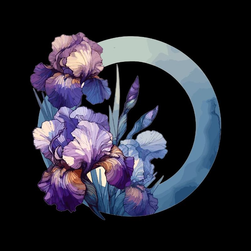 Irises drawn